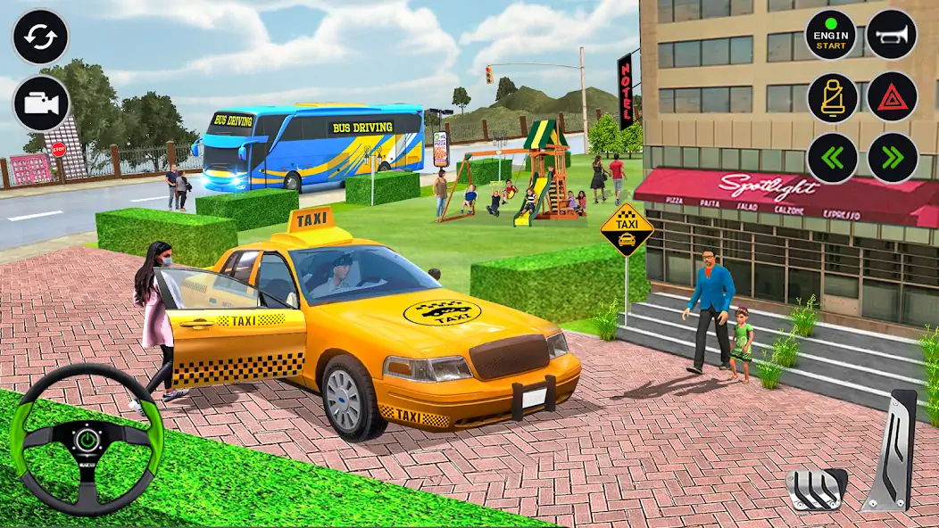 Скачать US Taxi Car Driving Simulator [Взлом Много денег] APK на Андроид