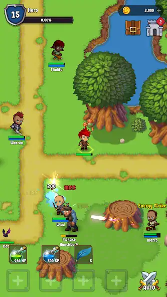 Скачать The Walking Hero -Idle RPG MMO [Взлом Много монет] APK на Андроид