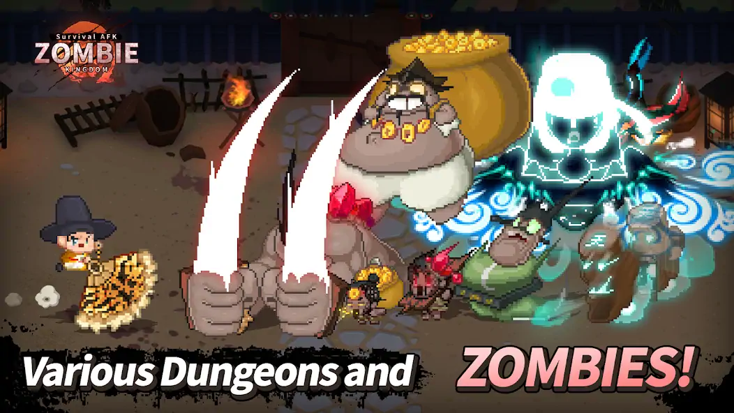 Скачать ZOMBIE Kingdom : Survival AFK [Взлом Много монет] APK на Андроид