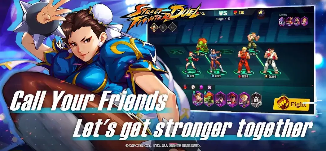 Скачать Street Fighter: Duel [Взлом Бесконечные монеты] APK на Андроид