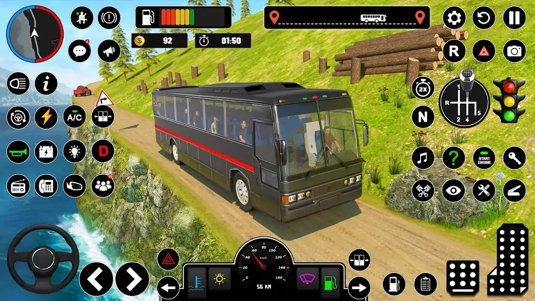 Скачать Offroad Bus Simulator Game [Взлом Бесконечные деньги] APK на Андроид