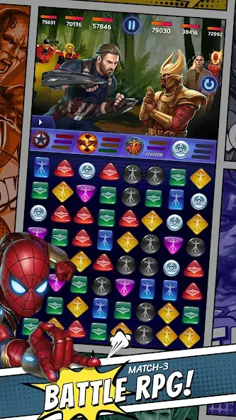 Скачать MARVEL Puzzle Quest: Hero RPG [Взлом Бесконечные деньги] APK на Андроид