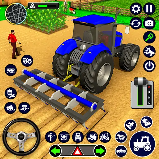 Скачать Real Tractor Driving Simulator [Взлом Бесконечные монеты] APK на Андроид