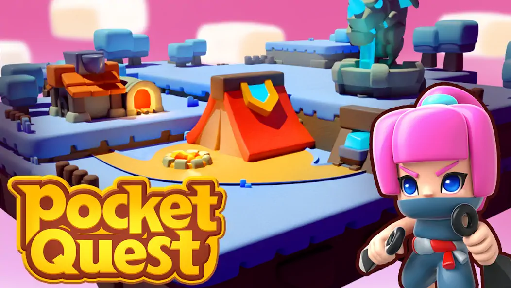 Скачать Pocket Quest: Merge RPG [Взлом Много монет] APK на Андроид