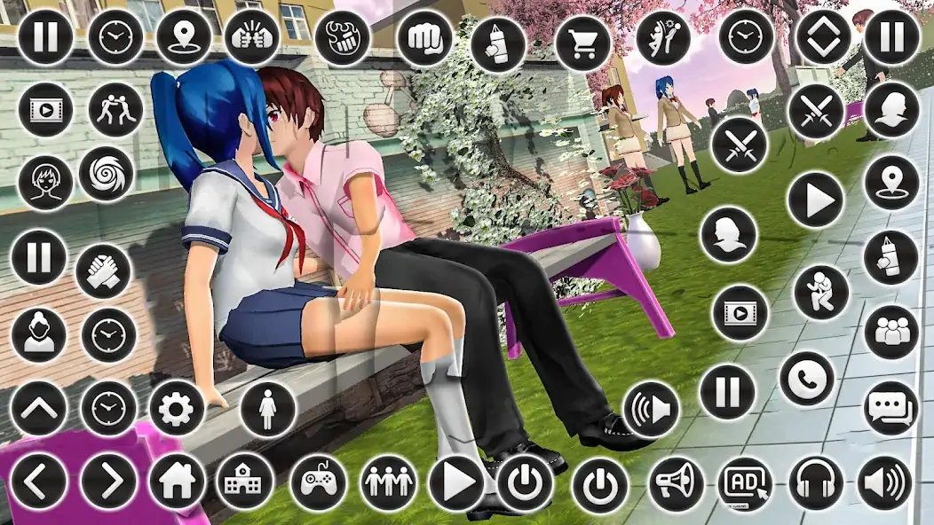 Скачать Anime High School Girl Life 24 [Взлом Бесконечные монеты] APK на Андроид