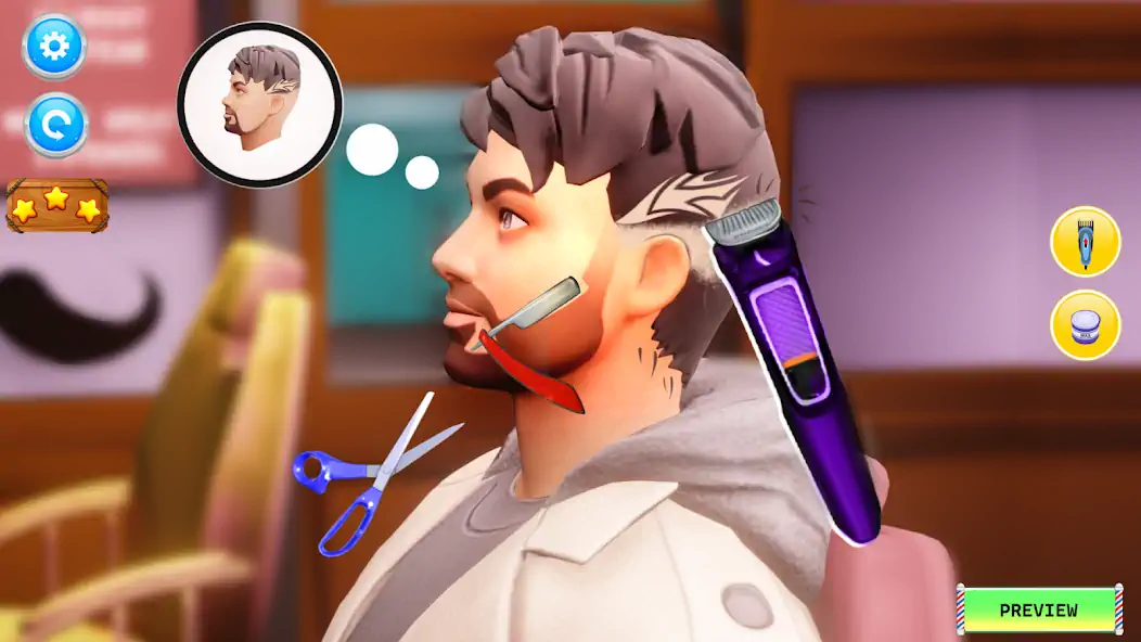 Скачать Barber Shop Hair Cut Sim Games [Взлом Много монет] APK на Андроид