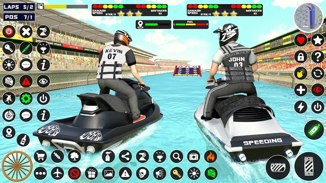 Скачать Jetski Boat racing: Boat Games [Взлом Много монет] APK на Андроид