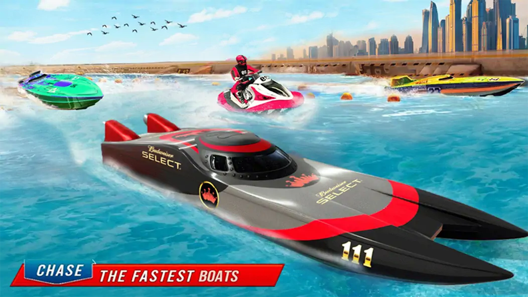 Скачать Jetski Boat racing: Boat Games [Взлом Много монет] APK на Андроид