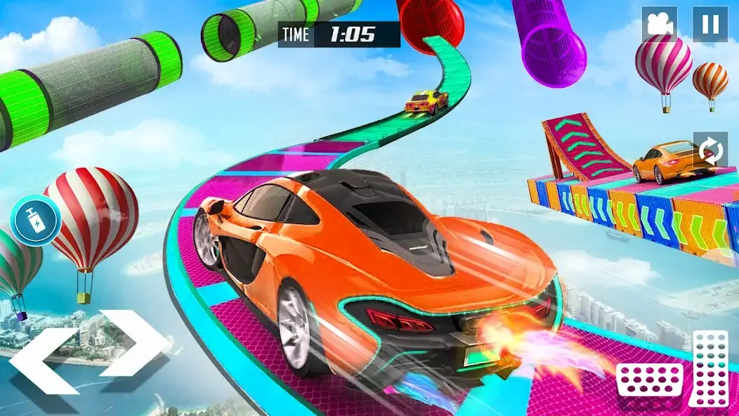 Скачать GT Car Stunt Race: Mega Ramps [Взлом Бесконечные монеты] APK на Андроид