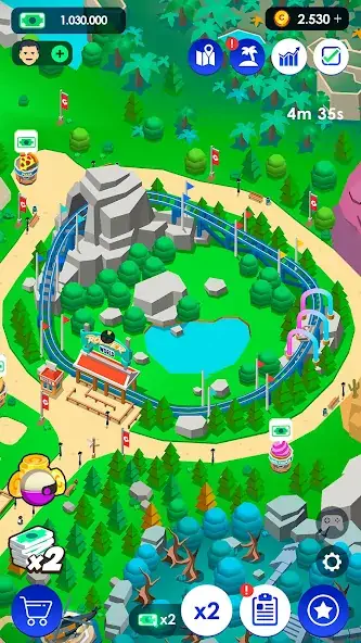 Скачать Idle Theme Park Tycoon [Взлом Много денег] APK на Андроид