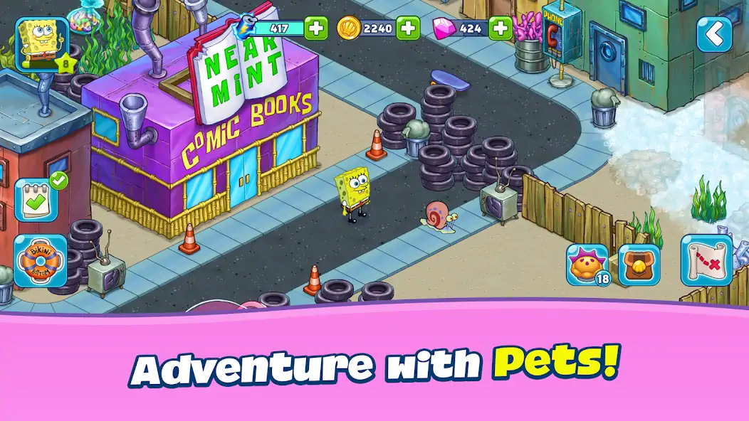 Скачать SpongeBob Adventures: In A Jam [Взлом Много монет] APK на Андроид