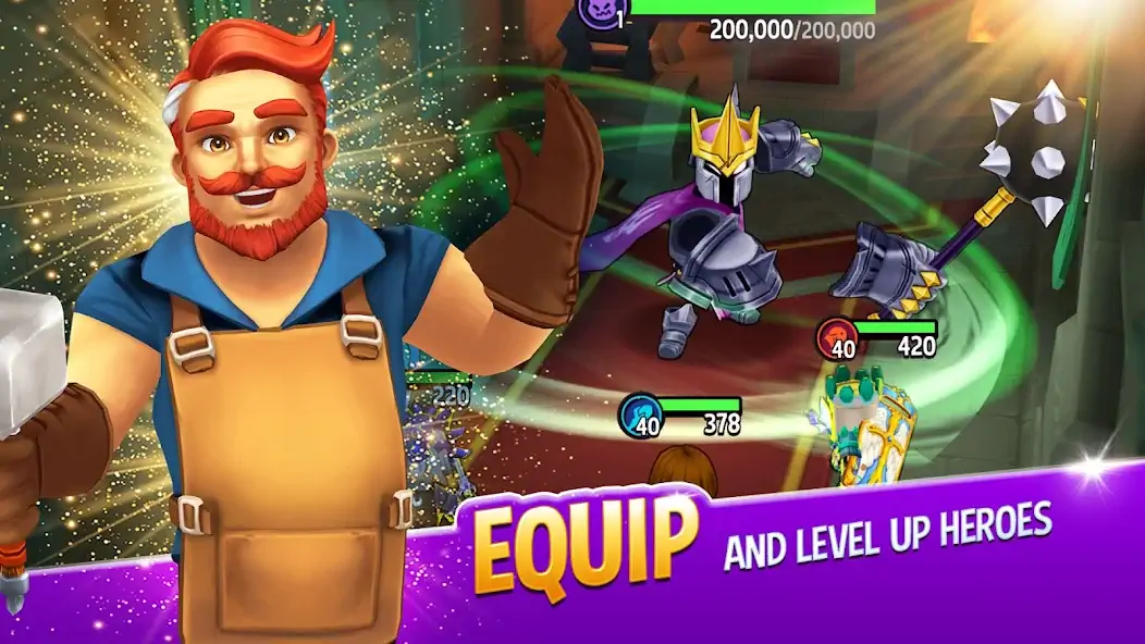 Скачать Shop Titans: RPG Idle Tycoon [Взлом Много денег] APK на Андроид