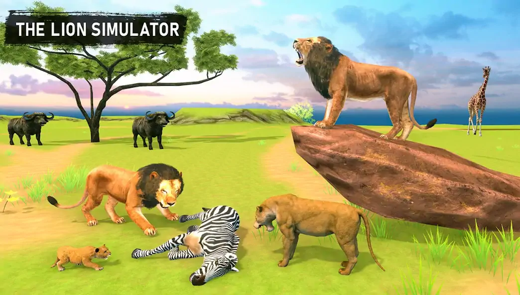 Скачать Lion Simulator - Lion Games [Взлом Много монет] APK на Андроид