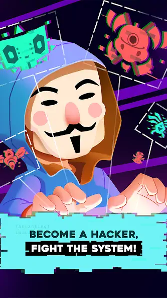 Скачать Hacking Hero: Hacker Clicker [Взлом Бесконечные монеты] APK на Андроид