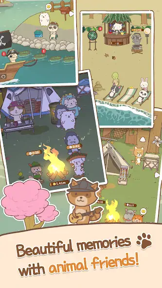 Скачать Animal Camping: Idle Camp [Взлом Бесконечные деньги] APK на Андроид