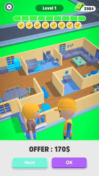 Скачать Home Builder 3D ! [Взлом Много монет] APK на Андроид