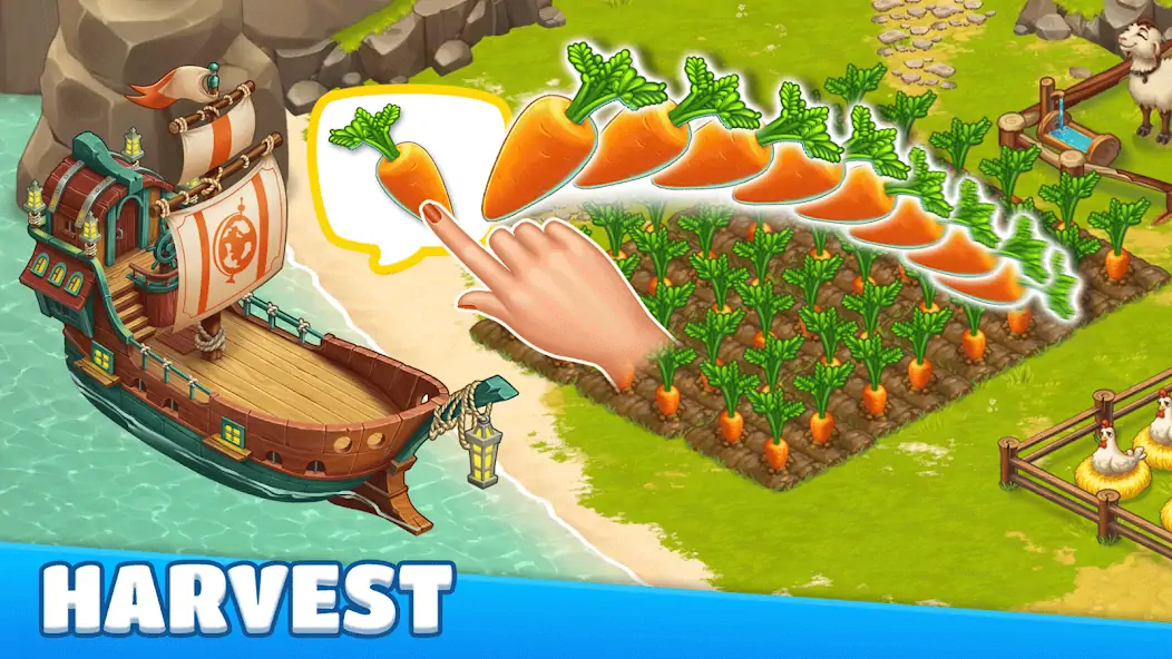 Скачать Adventure Bay - Paradise Farm [Взлом Бесконечные монеты] APK на Андроид