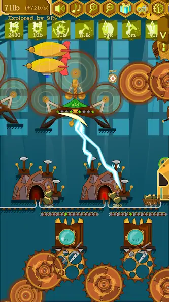 Скачать Steampunk Idle Spinner Factory [Взлом Бесконечные деньги] APK на Андроид