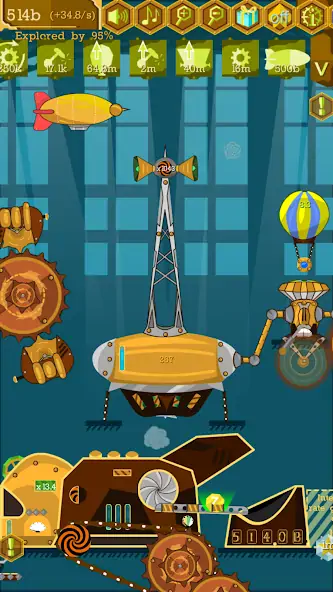 Скачать Steampunk Idle Spinner Factory [Взлом Бесконечные деньги] APK на Андроид