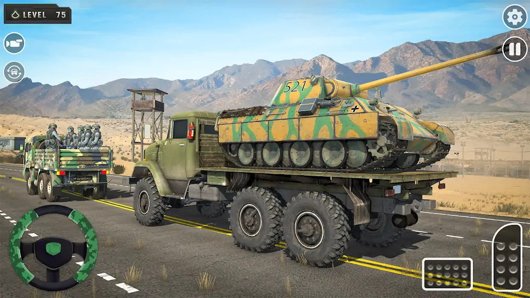 Скачать Truck Simulator Army Games 3D [Взлом Много денег] APK на Андроид