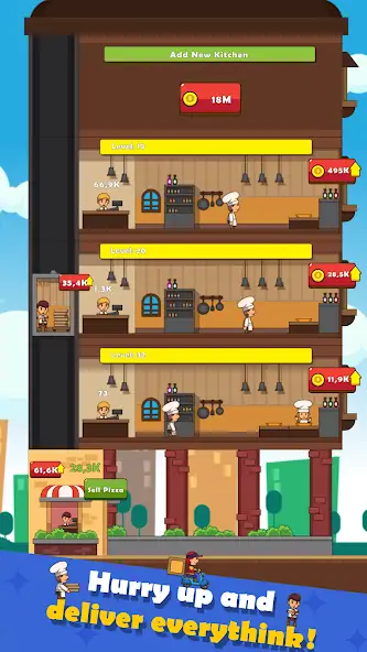 Скачать Pizza Tower: Idle Tycoon [Взлом Бесконечные деньги] APK на Андроид