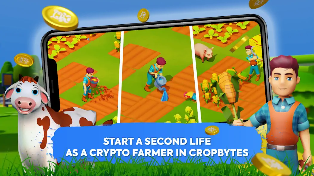 Скачать CropBytes: A Crypto Farm Game [Взлом Много монет] APK на Андроид