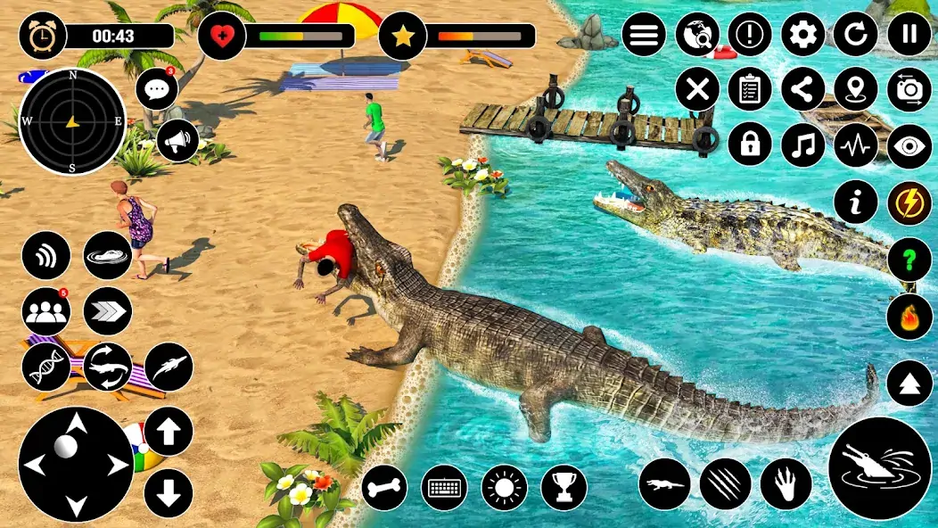 Скачать Animal Crocodile Attack Sim [Взлом Много монет] APK на Андроид
