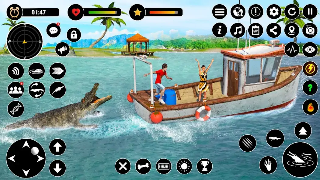 Скачать Animal Crocodile Attack Sim [Взлом Много монет] APK на Андроид