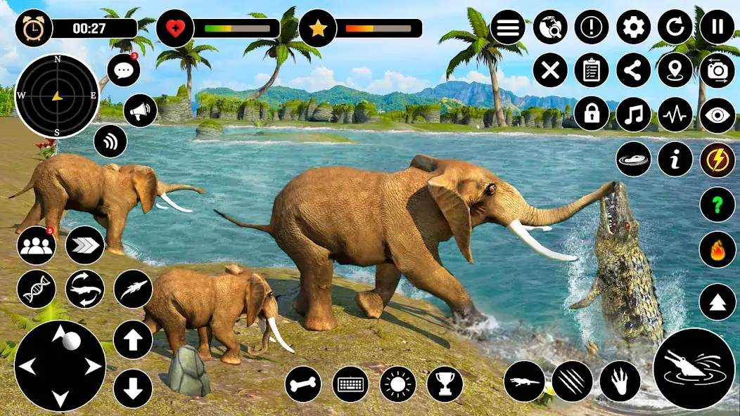 Скачать Animal Crocodile Attack Sim [Взлом Много монет] APK на Андроид