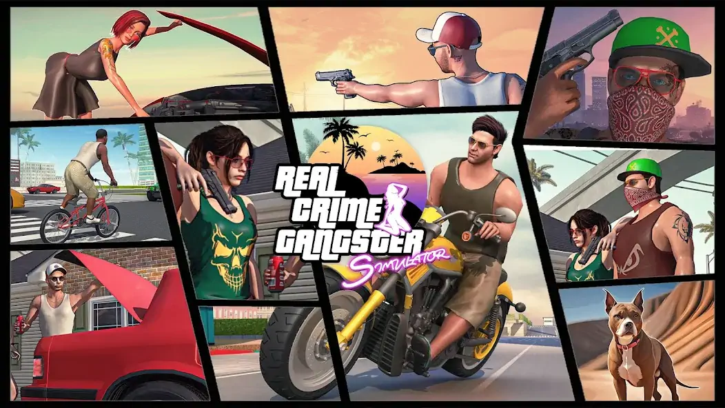 Скачать Grand City Vegas Crime Games [Взлом Много монет] APK на Андроид