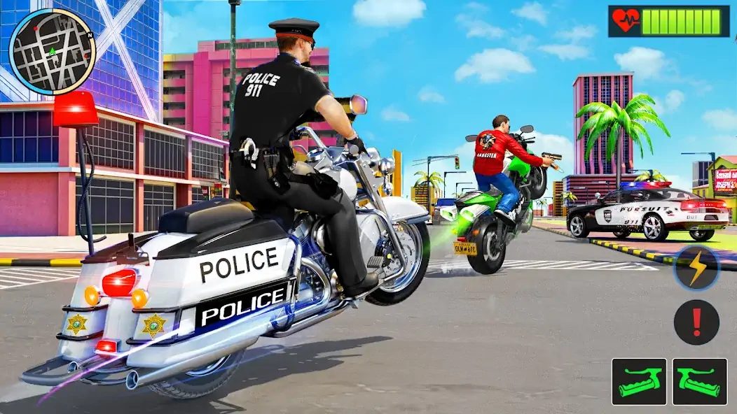 Скачать Police Moto Bike Chase Crime [Взлом Бесконечные монеты] APK на Андроид