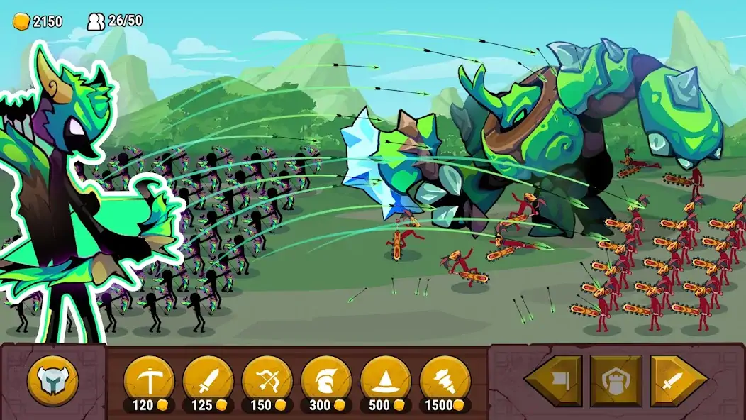 Скачать Stickman War: Stick Fight Army [Взлом Много денег] APK на Андроид