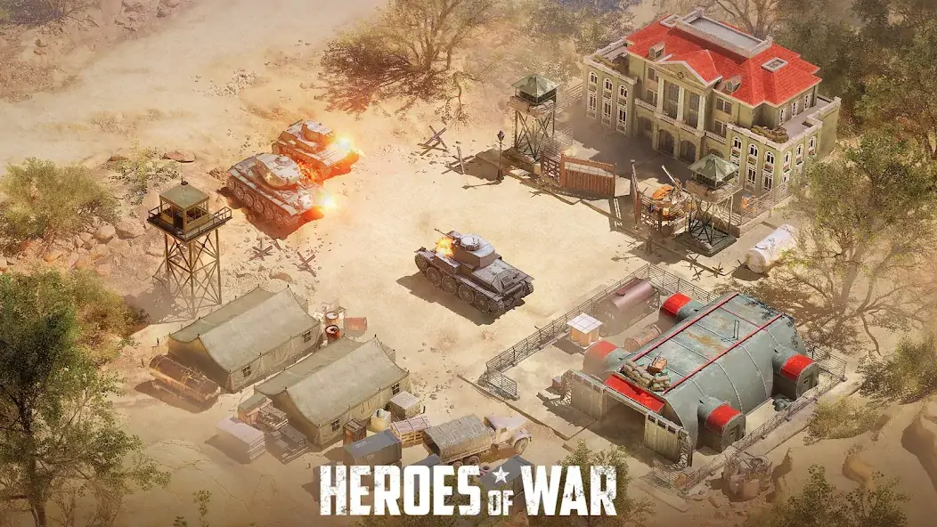 Скачать Heroes of War: стратегии,война [Взлом Много монет] APK на Андроид