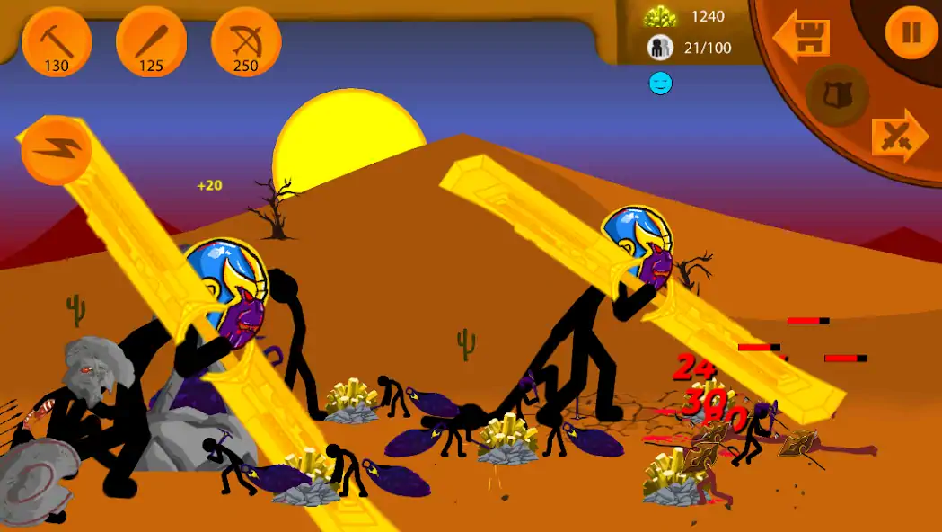 Скачать Stickman War : Infinity battle [Взлом Бесконечные монеты] APK на Андроид