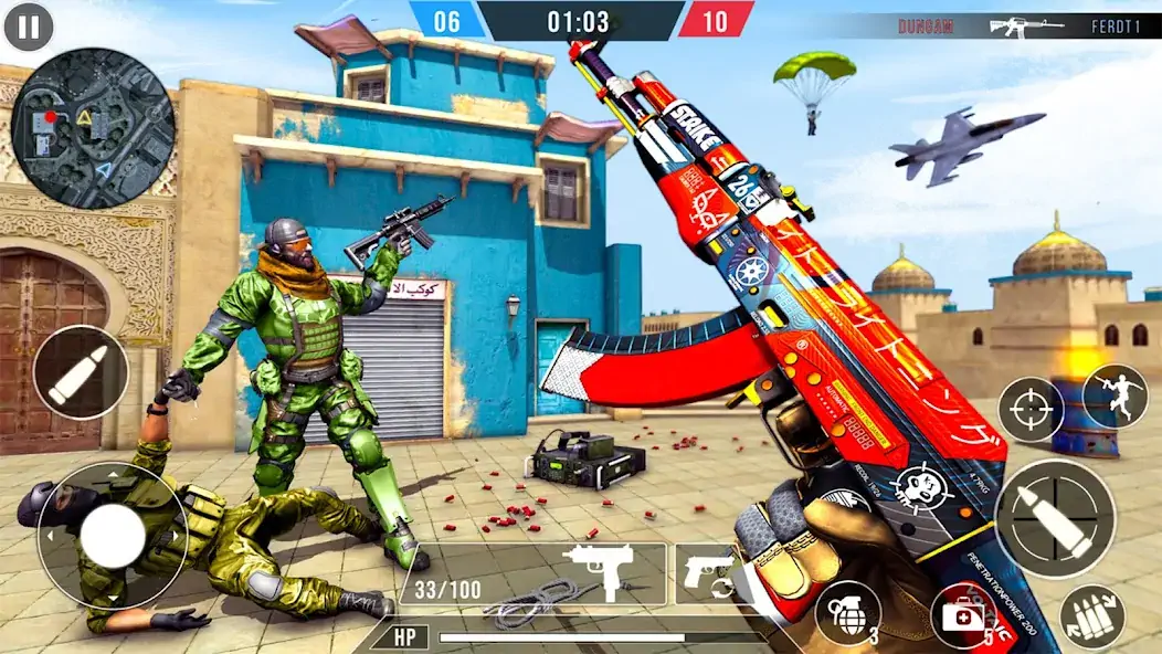 Скачать FPS Commando Terrorist Strike [Взлом Бесконечные монеты] APK на Андроид