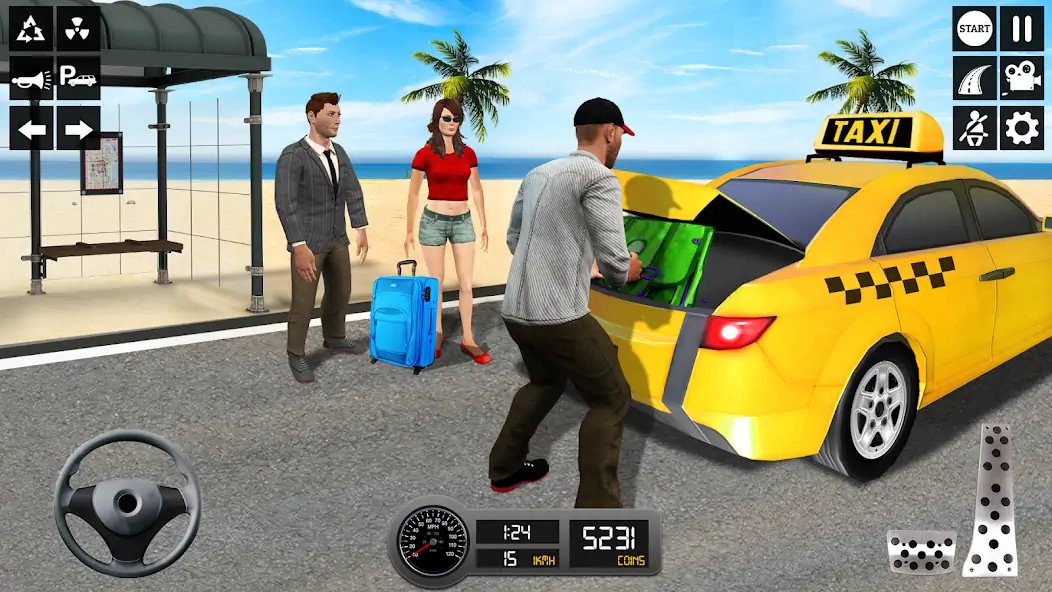 Скачать симулятор такси 3d: игра такси [Взлом Много монет] APK на Андроид