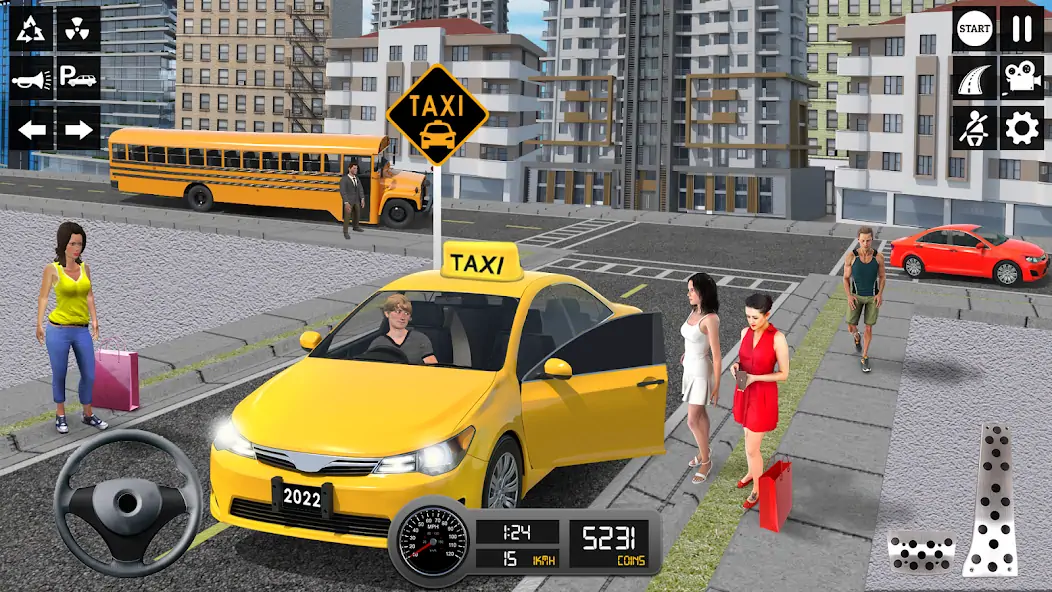Скачать симулятор такси 3d: игра такси [Взлом Много монет] APK на Андроид