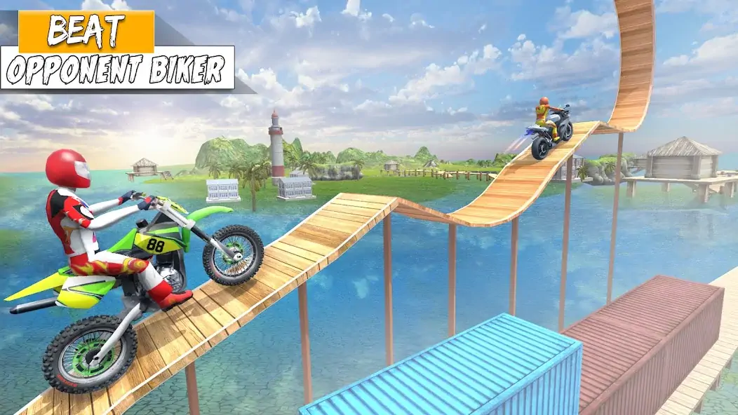 Скачать Bike Stunt Ramp Game Bike Jump [Взлом Много денег] APK на Андроид