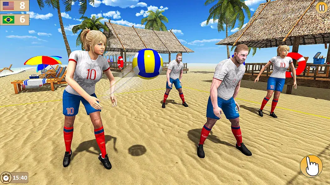 Скачать Volleyball 3D Champions Games [Взлом Бесконечные монеты] APK на Андроид