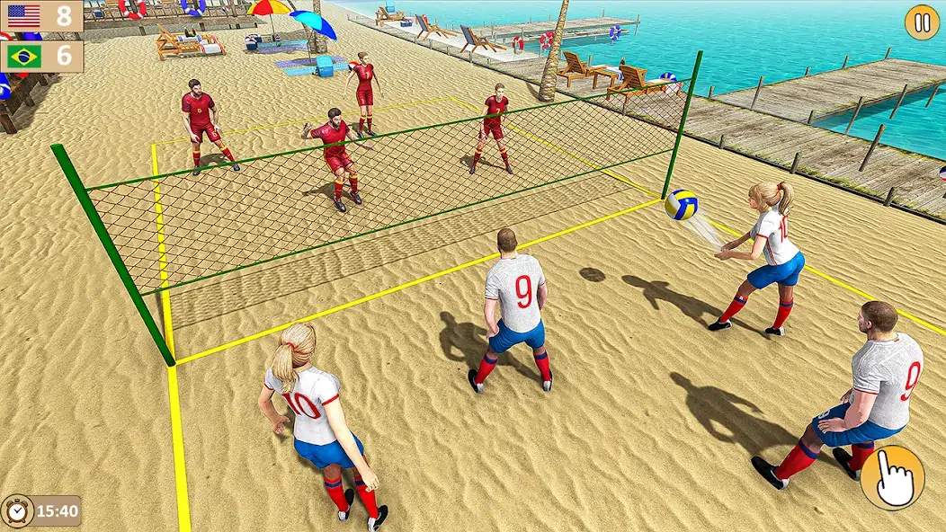 Скачать Volleyball 3D Champions Games [Взлом Бесконечные монеты] APK на Андроид