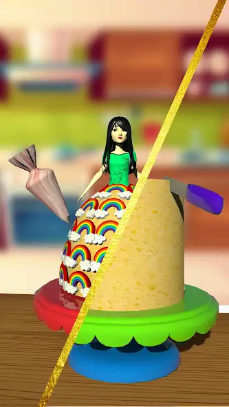 Скачать Doll Cake Dress Up Games 3D [Взлом Бесконечные монеты] APK на Андроид