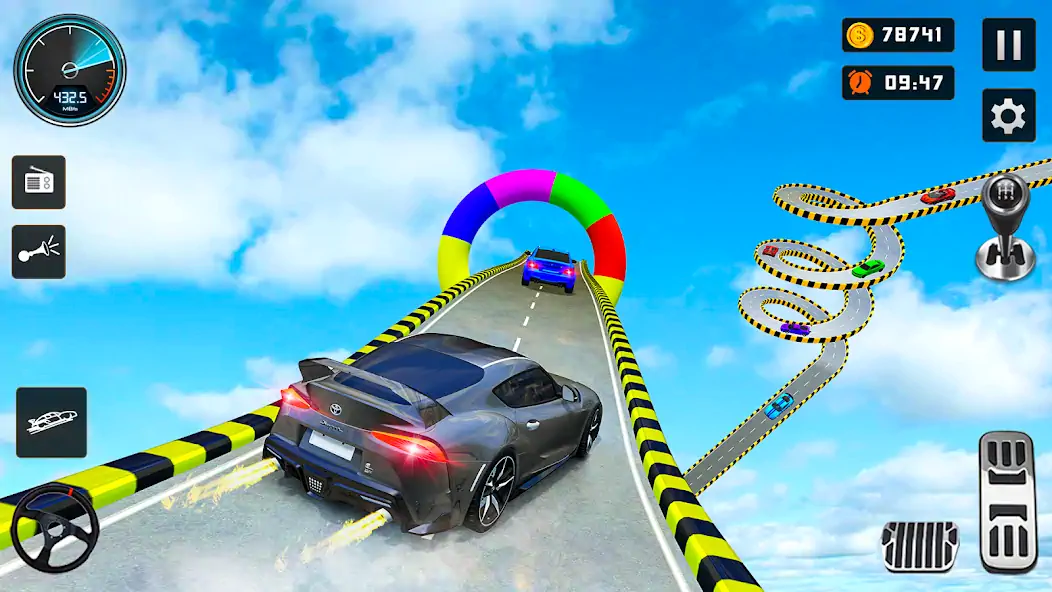 Скачать Crazy Car Stunts - Mega Ramp [Взлом Много монет] APK на Андроид