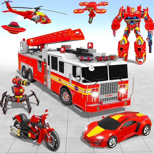 Скачать пожарная машина робот игра [Взлом Много монет] APK на Андроид