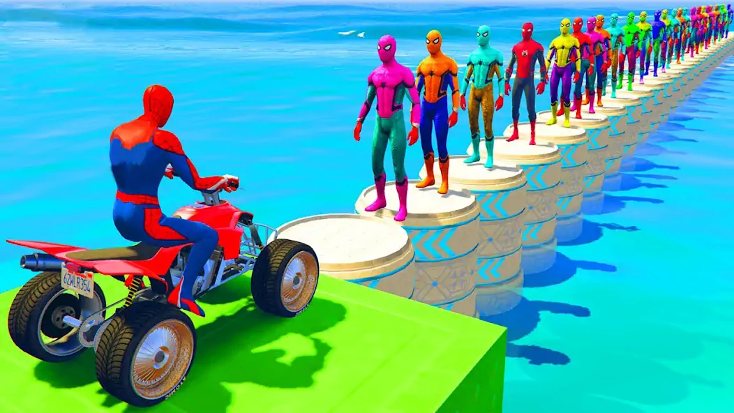 Скачать Quads Superhero Turnts Racing [Взлом Много монет] APK на Андроид