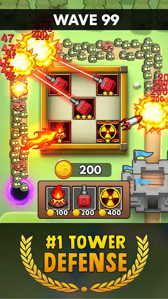 Скачать Merge Clash - Tower Defense TD [Взлом Много монет] APK на Андроид