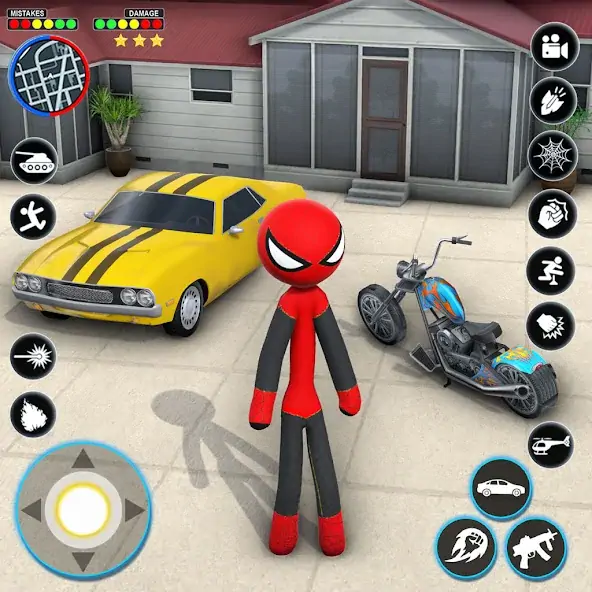 Скачать StickMan Rope Hero Spider Game [Взлом Бесконечные деньги] APK на Андроид