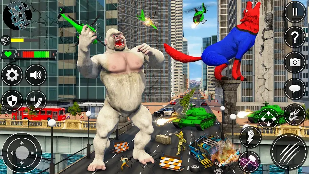 Скачать Angry Gorilla: City Rampage [Взлом Много монет] APK на Андроид