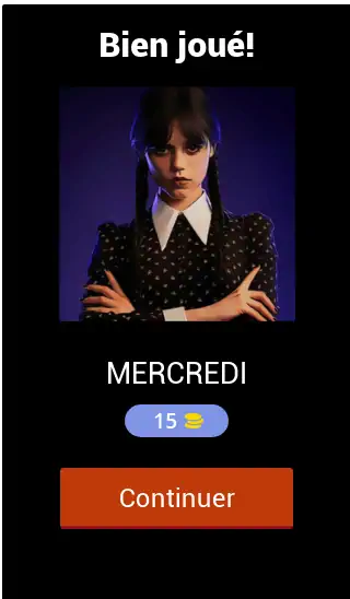 Скачать Wednesday Addams Quiz French [Взлом Много монет] APK на Андроид