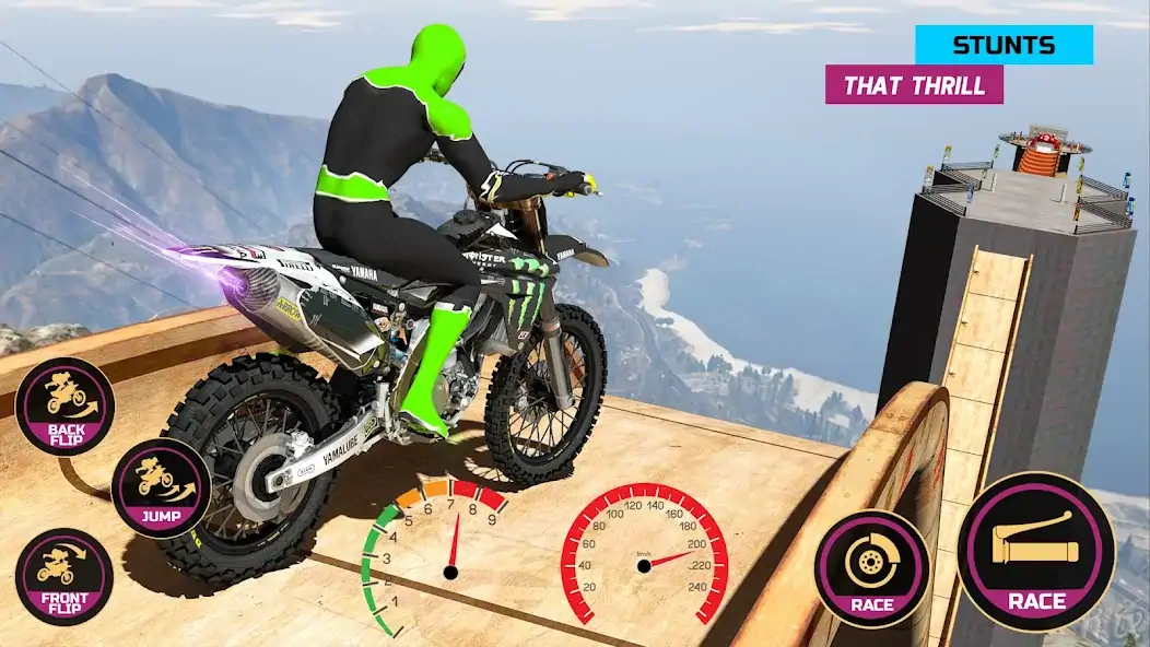 Скачать Racing Bike Stunt Games Master [Взлом Бесконечные деньги] APK на Андроид
