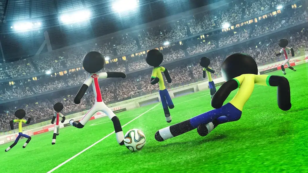 Скачать Stickman Football Strike Games [Взлом Много денег] APK на Андроид